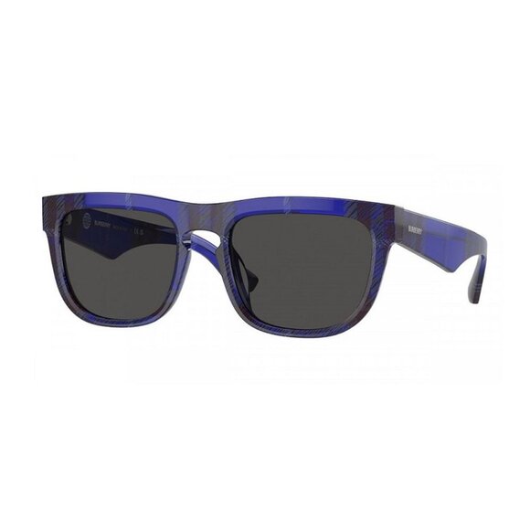 NWT BURBERRY SUNGLASSES UNISEX CHECK BLUE - Picture 1 of 3